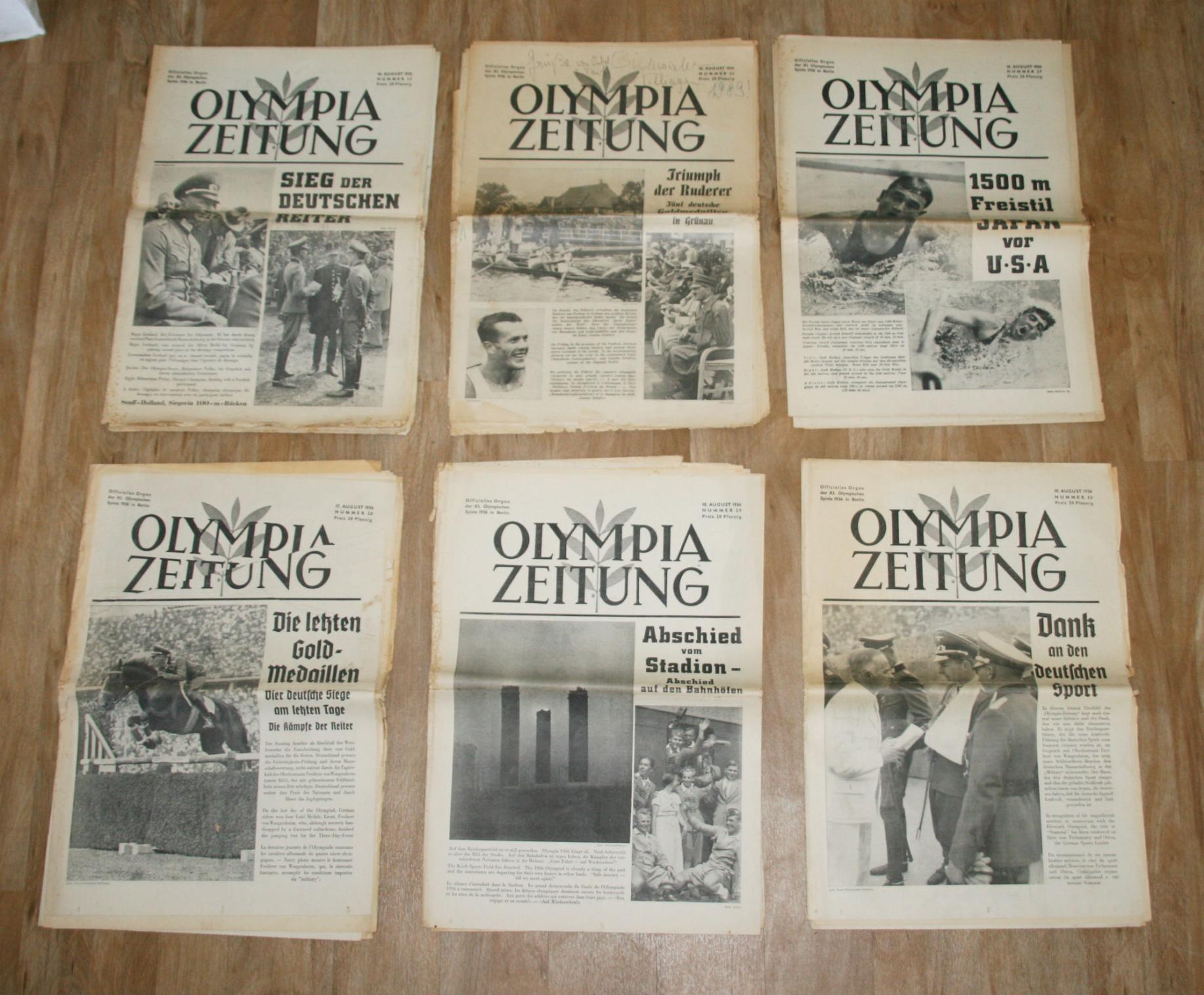 Konvolut  "Olympia-Zeitung"